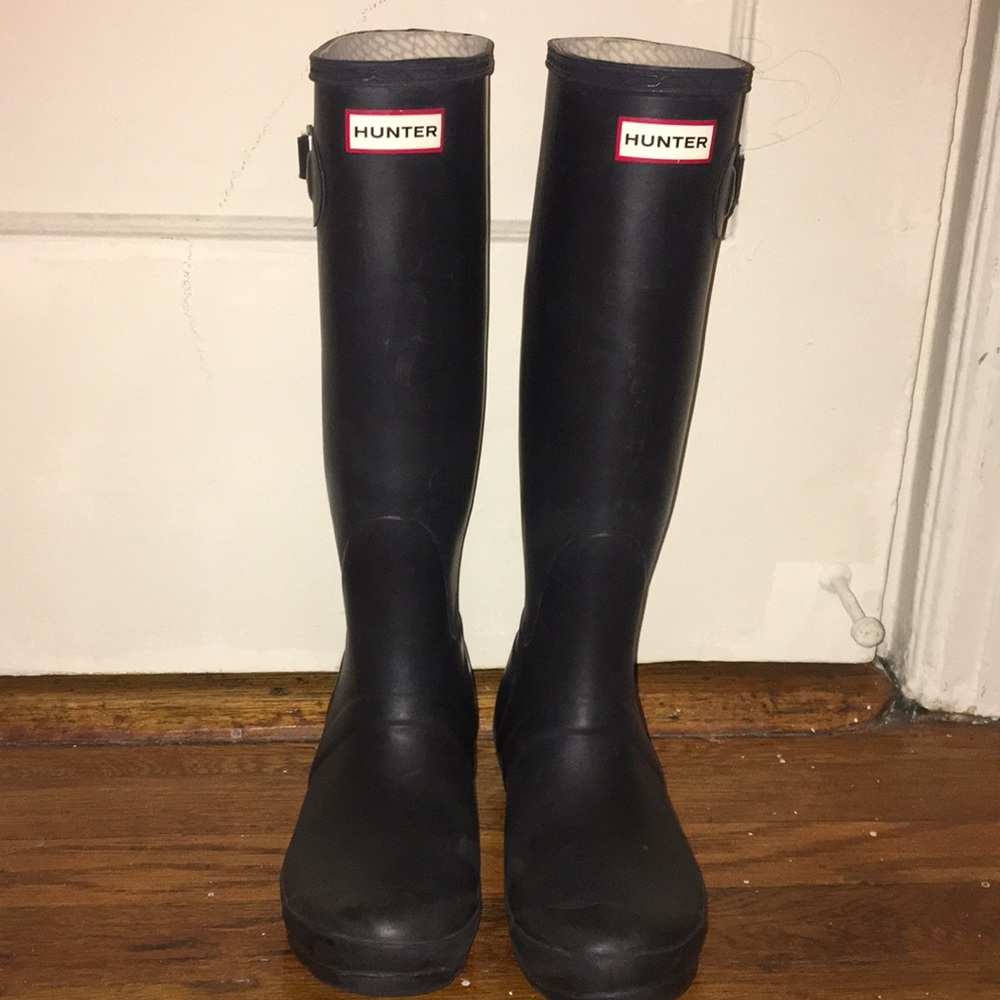 Original Hunter Tall Black Matte Boots